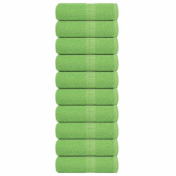 Toalhas de rosto frogn 10 unidades verde-maçã 30x30 cm 360 g/m²