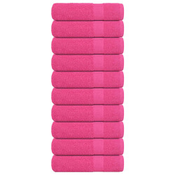 Toalhas de banho frogn 10 pcs 70x140 cm 360 g/m² rosa