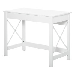 Mesa de escritório multifuncional moderna e minimalista 105x50x76 cm branco