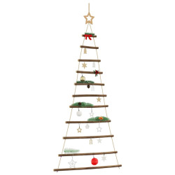 Árvore de natal suspensa com estrela no topo 74x150 cm galho natural
