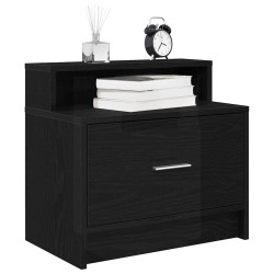 Mesa de cabeceira com gaveta 51x31x47 cm carvalho preto