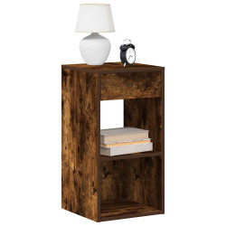 Mesa de cabeceira com gaveta 35x34x66,5 cm carvalho fumado
