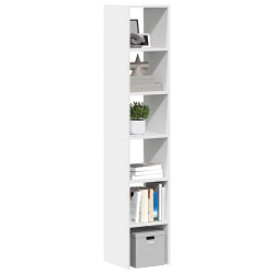 Estantes 2 pcs empilháveis 30x30x80 cm derivados madeira branco