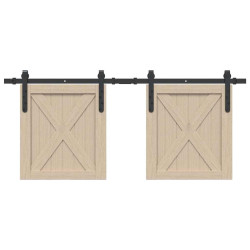Kit p/ porta de armário deslizante 122 cm aço carbono
