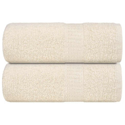 Toalhas de rosto frogn 2 peças creme 30x30 cm 360 g/m²