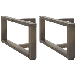 Pés para mesa de centro em forma de t, 2 peças, preto, 70x25x(30-31) cm, aço