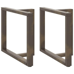 Pés de mesa de jantar em forma de t, 2 peças, preto, 100x35x(72-73) cm, aço
