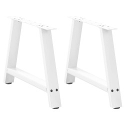 Pés para mesa de centro em formato a, 2 peças, branco, 60x (42-43) cm, aço