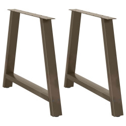 Pés de mesa de jantar em formato a, 2 peças, 90x (72-73) cm, aço