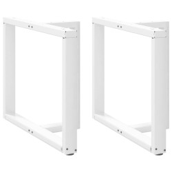 Pés para mesa de jantar em forma de t, 2 peças, branco, 90x35x(72-73) cm, aço