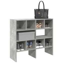 Sapateiras 2 pcs empilháveis 89,5x30x40 cm cinzento cimento