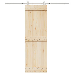 Kit ferragens p/ porta deslizante 200cm aço inoxidável prateado