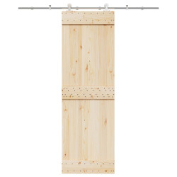 Kit ferragens p/ porta deslizante 200cm aço inoxidável prateado