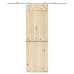 Kit ferragens p/ porta deslizante 183cm aço inoxidável prateado
