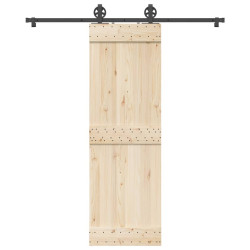 Kit de ferragens para porta deslizante 183 cm aço preto
