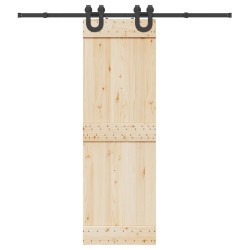 Kit de ferragens para porta deslizante 200 cm aço preto