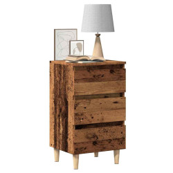 Mesa de cabeceira madeira velha 40x35x69 cm madeira trabalhada