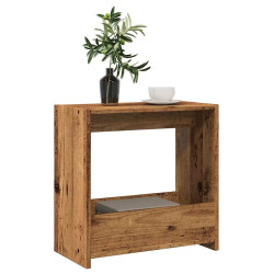 Mesa de apoio madeira velha 50x26x50 cm madeira trabalhada