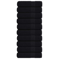 Toalhas de mãos frogn 10 pcs 50x100 cm 360 g/m² preto
