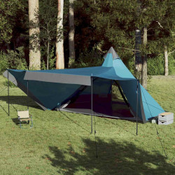 Tenda familiar tipi para 8 pessoas impermeável azul