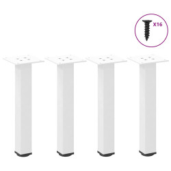 Pés para mesa de centro 4 peças, branco, 30-32 cm, aço