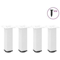 Pés para mesa de centro 4 peças, branco, 30-32 cm, aço
