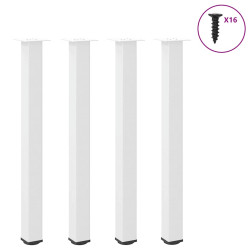 Pés para mesa de bar 4 peças, branco, 100-102 cm, aço