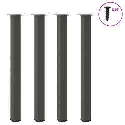 Pés para mesa de bar 4 peças antracite 110-112 cm aço