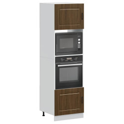 Armários forno 2 pcs kalmar derivados madeira carvalho castanho