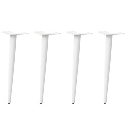 Pés para mesa de centro formato cônico 4 peças branco 42-43 cm aço
