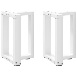 Pés para mesa de centro em forma de t, 2 peças, branco, 38x25x(42-43) cm, aço