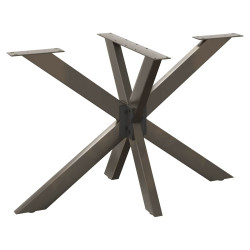 Pé de mesa de jantar em formato de aranha, preto, 120x68x(72-73) cm, aço