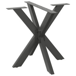 Pé de mesa de jantar em formato de aranha, antracite, 85x85x(72-73) cm, aço