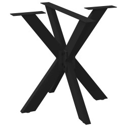 Pé de mesa de jantar em formato de aranha, preto, 85x85x(72-73) cm, aço