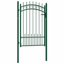 Portão de cerca emmen com pontas de aço 104x117 cm verde