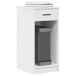 Suporte torre de computador com gaveta 35x45x77 cm branco