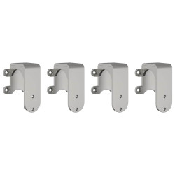 Barn door bypass brackets 4 pcs trilhos redondos aço inoxidável