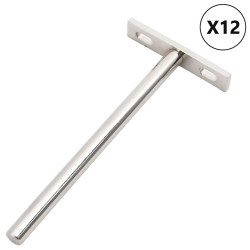 Suportes de prateleira flutuantes 12pcs invisível ø10x150 mm