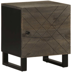 Mesa de cabeceira 40x33x46 cm madeira de mangueira maciça preto
