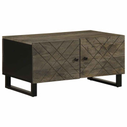 Mesa de centro 80x50x40 cm madeira de mangueira maciça preto