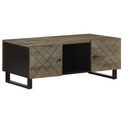 Mesa de centro 100x54x40 cm madeira de mangueira maciça preto