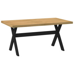 Mesa de jantar noain pernas em forma x 160x90x75cm pinho maciço