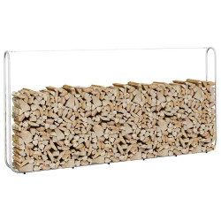 Suporte para lenha 300x25x150 cm aço galvanizado