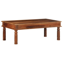 Mesa de centro 110x60x40 cm madeira maciça de acácia