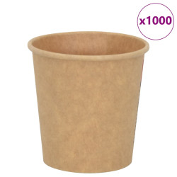 Copos de café de papel 1000 pcs 4oz 100ml castanho