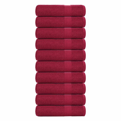 Toalhas de banho frogn 10 pcs 70x140 cm 360 g/m² bordéus