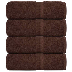 Toalhas de rosto frogn 4 peças marrom 30x30 cm 360 g/m²
