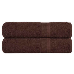 Toalhas de mãos frogn 2 pcs 50x100 cm 360 g/m² castanho