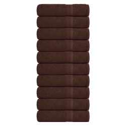 Toalhas de banho frogn 10 pcs 100x150 cm 360 g/m² castanho