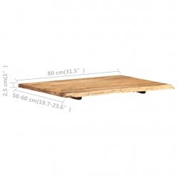 Tampo de mesa 80x(50-60)x2,5 cm madeira de acácia maciça - Imagen 4